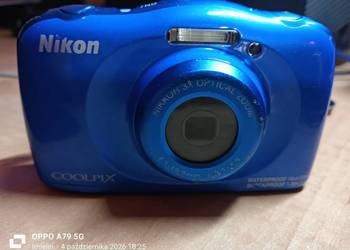 Nikon COOLPIX S33 Wodoszczelny + NOWY Akumulator 1200mAh + 8GB Memory SD.