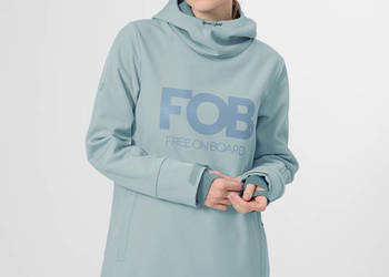 4F SOFTSHELL damski snowboardowy D001F jasno-niebieski