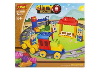Klocki Jumei 3+ City KOLEJKA 54 elementy, 28x26cm