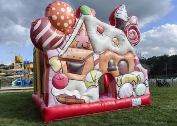 Dmuchaniec Combo domek z piernika 5x5x4,8 nowy CE, bardzo wytrzymały