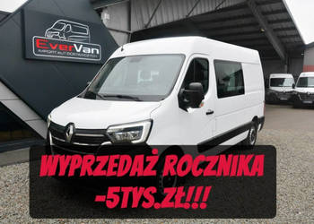 Renault Master średniak 7 osobowy brygadówka doka pełna opcja
