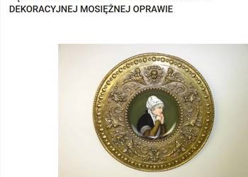 Ręcznie malowany talerz porcelanowy,