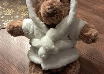 nowa milutka w dotyku przytulanka miś w szlafroku, szlafrok można zdjąć. Wy