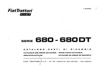 Fiat 680, 680 dt katalog części ciągnik