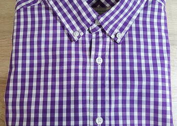 Koszula męska w kratkę, bawełna 100 % bawełna