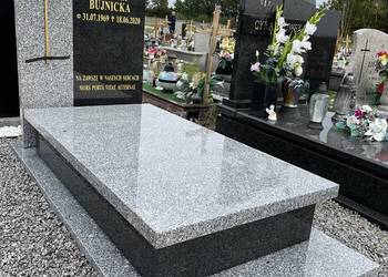 NAGROBEK POMNIK GRANIT STRZEGOM IMPALA POJEDYŃCZY Z MONTAŻEM