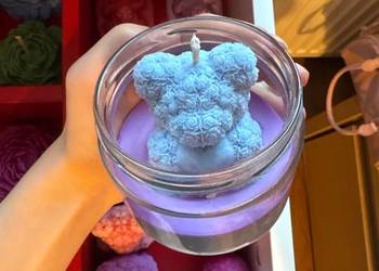 Świeca ozdobna w szkle