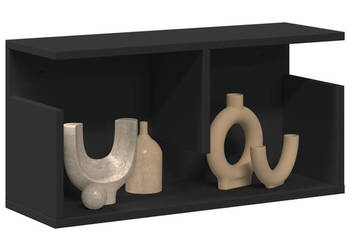 Półka ścienna 60x20x30 cm czarna materiał drewnopochodny WM-854824