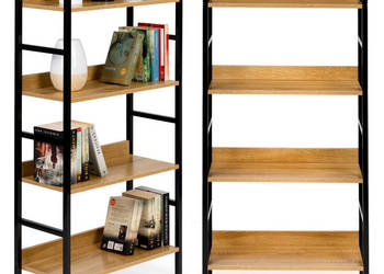 Regał drewniany industrialny szafka półki na książki loft ModernHome