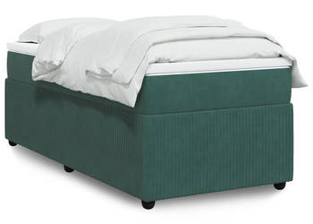 Łóżko kontynentalne z materacem zielone aksamit 80x200 cm WM-3285605