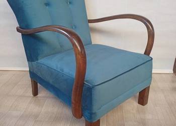 Piękny niespotykany fotel z PRL-u lata 50-te po renowacji Art-Deco