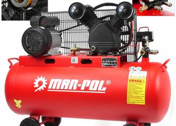KOMPRESOR OLEJOWY SPRĘŻARKA gruby zbiornik 100L 3HP 2 TŁOKI 2 x 65 mm UDT