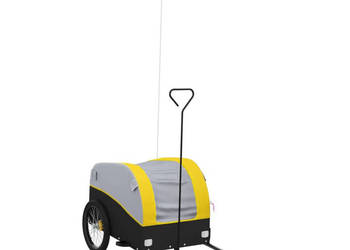 Przyczepka rowerowa czarno-żółta 30 kg żelazo WM-94141
