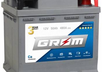 Akumulator GROM Premium 50Ah 480A EN PRAWY PLUS