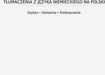 Tłumaczenie z języka Niemickiego na język Polski.