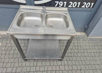 Zlew Gastronomiczny 2 Komorowy Z Półką 80/60/85 M