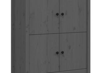 Szafka szara 83x415x100 cm lite drewno sosnowe WM-821509