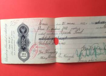 ( 1533 ) Weksel Wystawiony W Łomży 30