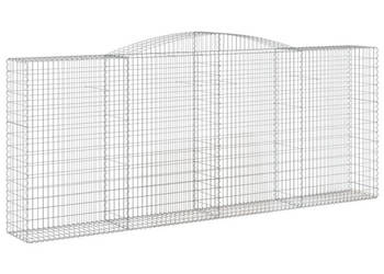 Kosze gabionowe 2 szt 400x50x160/180 cm galwanizowane żelazo WM-3147035