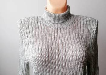 NOWY DAMSKI SREBRNY SWETER - GOLF R. UNIWERSALNY