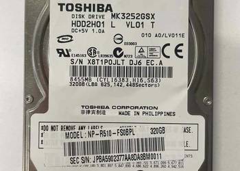Dysk twardy 2,5' 320GB Toshiba MK3252GSX - stan bardzo dobry