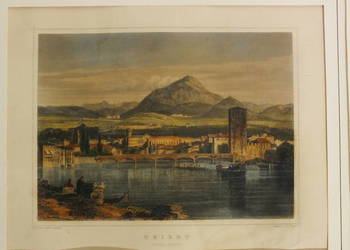 Trient Panorama miasta grafika