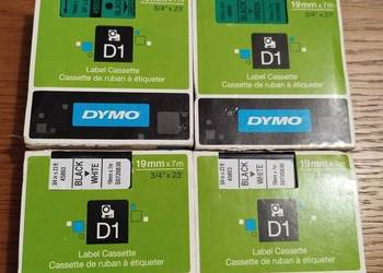 4 taśmy  DYMO 19mm 2 białe i 2 zielone
