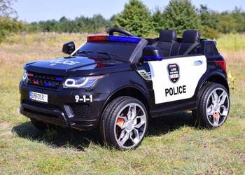 AUTO SUV POLICYJNY NA AKUMULATOR, MIĘKKIE SIEDZENIE, JC-002