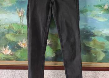 czarne spodnie skinny casual dżinsowe modne damskie rurki casual slim fit