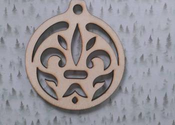 bombka sklejka 10 cm decoupage scrapbooking mod8