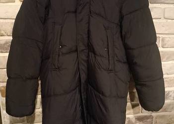 Długa Zimowa Pikowana Kurtka z Kapturem PULL BEAR rozmiar S
