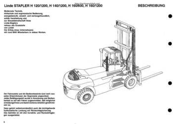Linde  H120, H140, H160 instrukcja obsługi PL