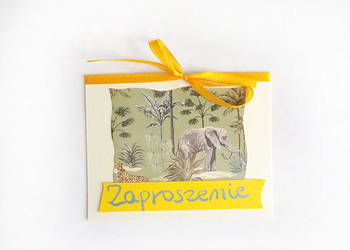 słoń zaproszenie bez tekstu, puste zaproszenia boho ogólne