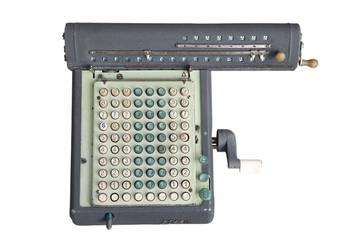 Stary Czechosłowacki kalkulator NISA mechaniczna maszyna do liczenia unikat