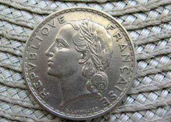 Francja 5 Frank 1933r - Nikiel