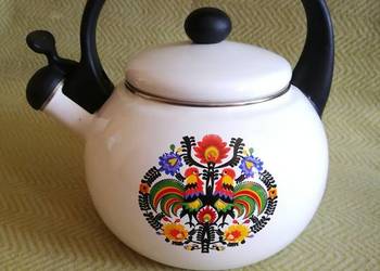 Czajnik emaliowany Emalia Pleszew Folk Łowicz