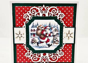 KARTKA ŚWIĄTECZNA Z MIKOŁAJEM/Kartka bożonarodzeniowa ręcznie robiona KARTKA ŚWIĄTECZNA Z MIKOŁAJEM/Kartka bożonarodzeniowa ręcznie robiona