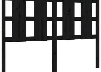Wezgłowie łóżka czarne 1255x4x100 cm lite drewno sosnowe WM-817984