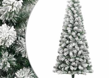 vidaXL Sztuczna choinka zawiasowa, ośnieżona,（SKU:358381）