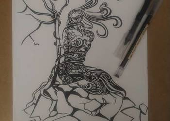 Rysunek: uwięziona - cienk - blok t. A4, 250 g/m2