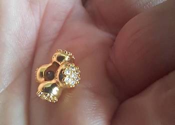 nowa zawieszka z cyrkoniami do bransoletki średnica 1,2 cm