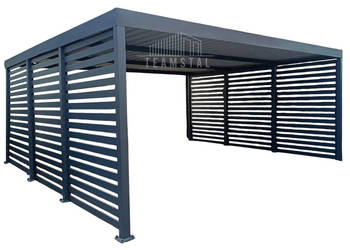 CarPort PREMIUM - wiata samochodowa 6x6  dodatkowa zabudowa TS1113