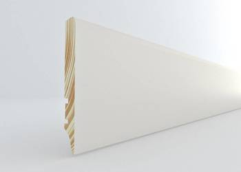 KASOLIK Listwa przypodłogowa drewniana biała PW95