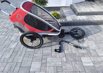 Hamax Outback Twin + Jogger - 3w1 - przyczepka rowerowa, wózek spacerowy i