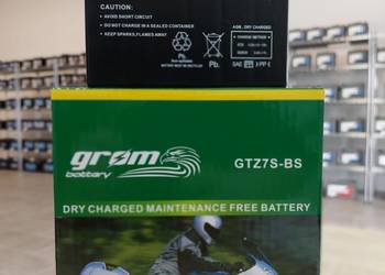 Akumulator motocyklowy GROM GTZ7S-BS YTZ7S-BS12V 6Ah 120A P+