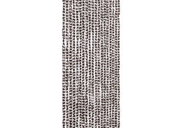Zasłona przeciwko owadom brąz i biel 56x185 cm szenil WM-325451