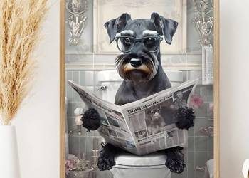 Plakat sznaucer a4 w ramce