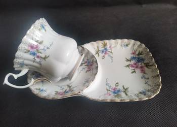 Stara porcelana Chodzież duo Iwona, filiżanka, spodek - talerzyk