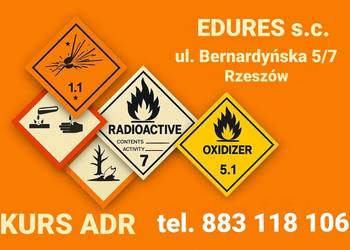 Kurs z przewozu materiałów niebezpiecznych ADR Rzeszów EDURES s.c.