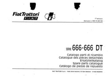 Fiat 666, 666 DT katalog części wysylka